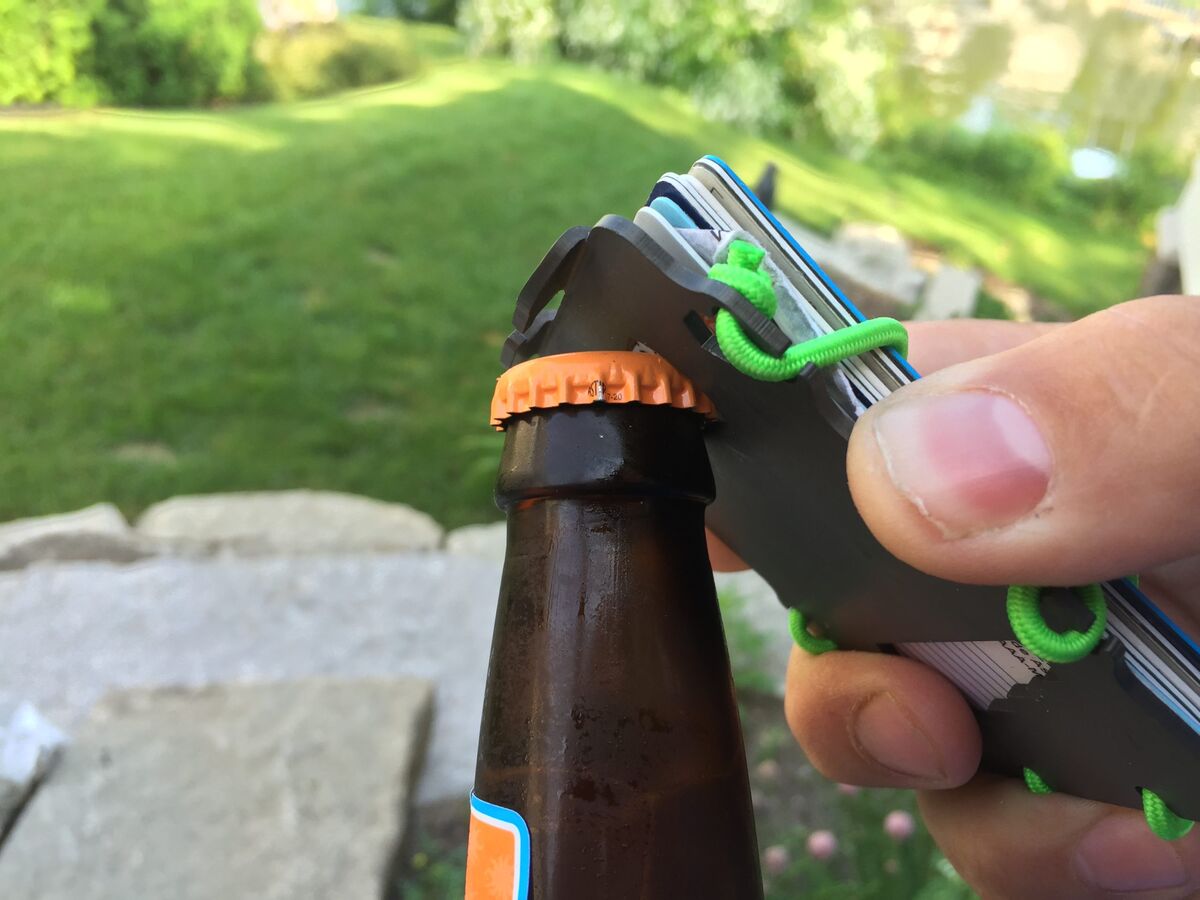 Cache Tool opening a bottle